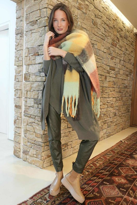 Paloma Oversized Grunge Knit Khaki